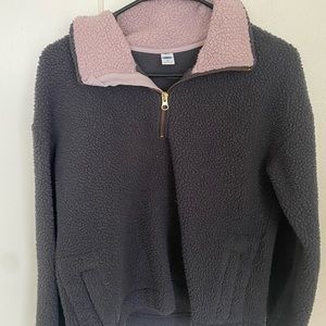 Gray and Pink 3/4 zip